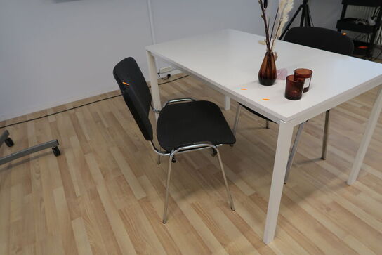 Bord med 2 stk. stole ISO CHROME - Anthracite C-38