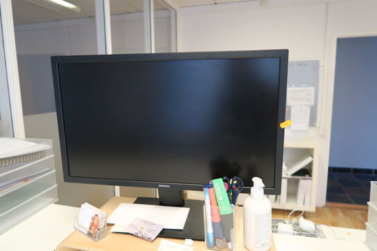 El. hæve/sænke skrivebord, computerskærm SAMSUNG S24A314NHU