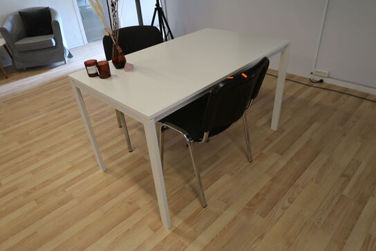 Bord med 2 stk. stole ISO CHROME - Anthracite C-38