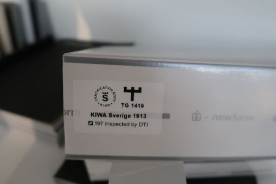 Armatur NEWFORM Kiwa Sverige 1913