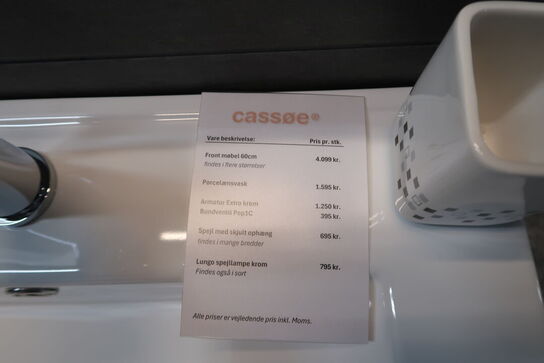 Badmøbel CASSØE med vask, uden armatur