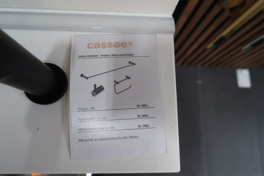 Krog, papirholder, håndklædestang, toiletbørste Krom CASSØE Noba