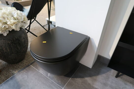 Væghængtoilet CASSØE Tour med toiletsæde og indbygningscisterne