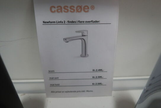 Armatur CASSØE Newform Linfa 2 Krom komplet med kasse