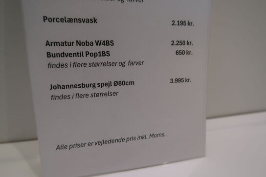 Spejl med LED-lys CASSØE Johannesburg Ø80cm