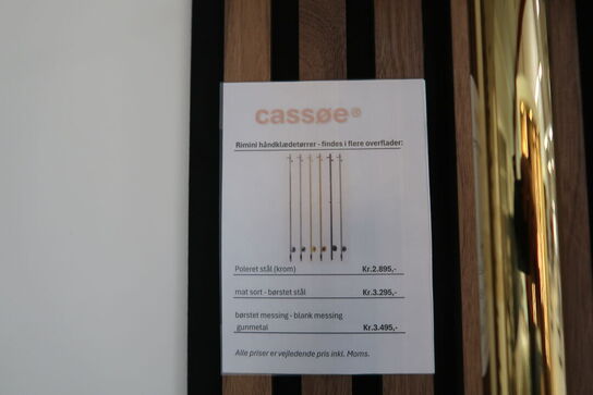 Håndklædetørrer CASSØE Rimini blank messing