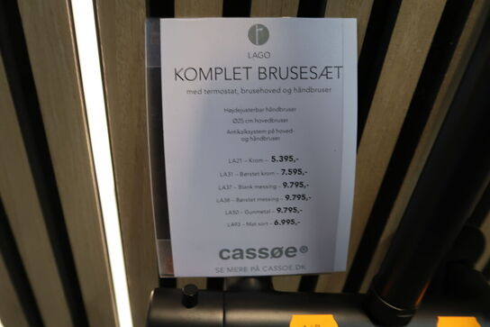 Komplet brusesæt LAGO LA37 Blank Messing