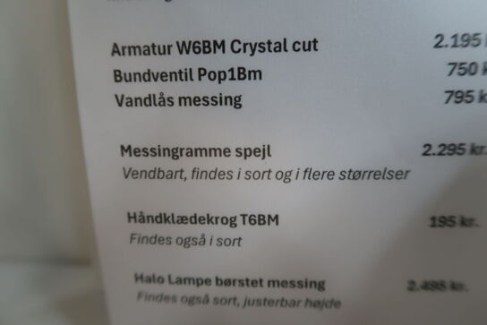 Spejl med messingramme CASSØE