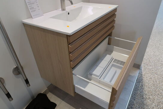 Badmødel CASSØE Class Hvidpigment Eg med vask, uden armatur