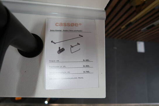 Krog, papirholder, håndklædestang, toiletbørste Gunmetal CASSØE Noba