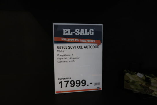 Indbygningsopvaskemaskine MIELE G7765 SCVI XXL AUTODOS