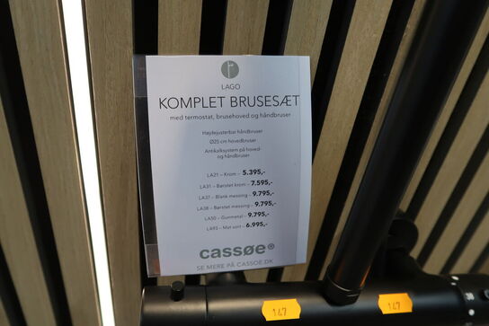 Komplet brusesæt LAGO LA93 Mat Sort