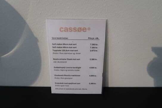 Armatur CASSØE Bowle Sleek Mat Sort