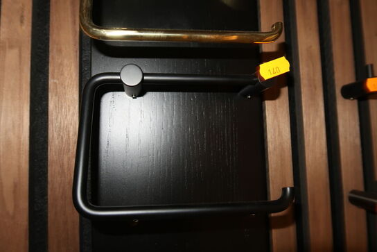 Krog, papirholder, håndklædestang, toiletbørste Mat Sort CASSØE Noba