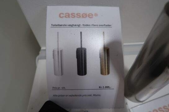 Krog, papirholder, håndklædestang, toiletbørste Krom CASSØE Noba