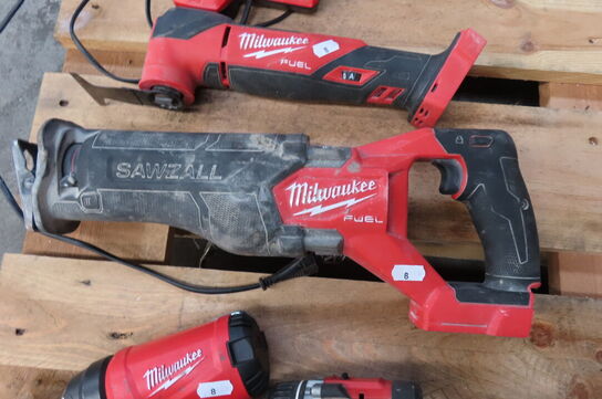 4 stk. elværktøj MILWAUKEE 