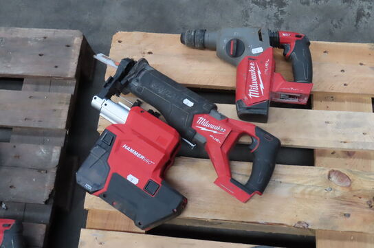 3 stk. elværktøj MILWAUKEE 