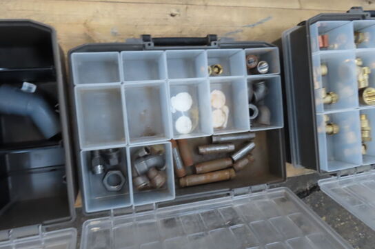 7 stk. Sortimentskasser med indhold 