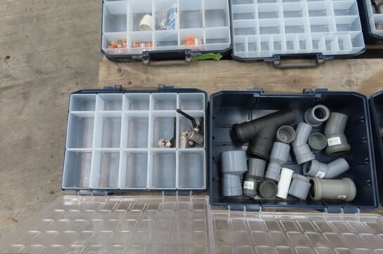 6 stk. Sortimentskasser med indhold 