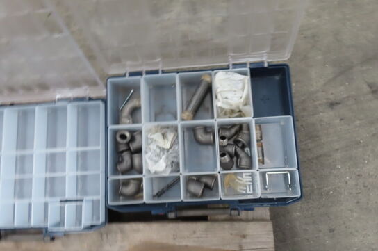 6 stk. Sortimentskasser med indhold 