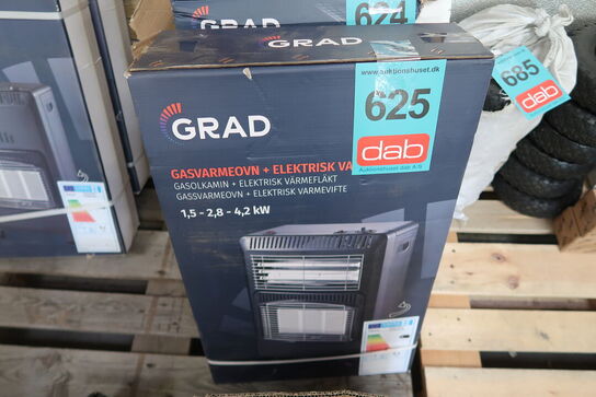 Gasvarmeovn m/blæser 4,2 kW - Grad