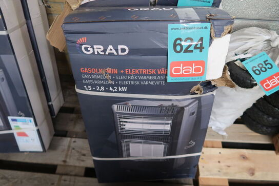 Gasvarmeovn m/blæser 4,2 kW - Grad