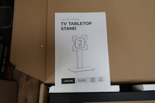 Universal Swivel Tabletop TV Stand with Glass Base