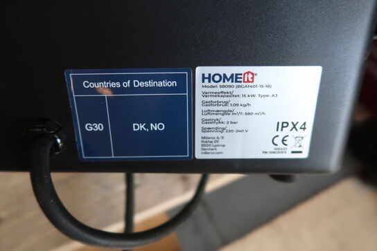 HOME It® gasvarmekanon med regulator 15 kW 160 m² DK/NO