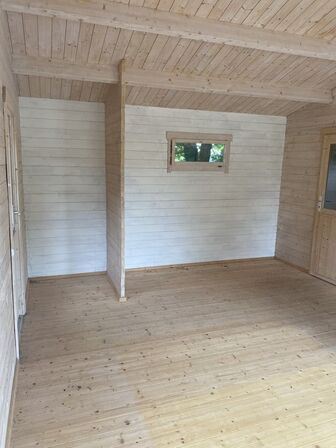 28,8 kvm. Havehus/Kolonihavehus med terrasse (læs beskrivelse)