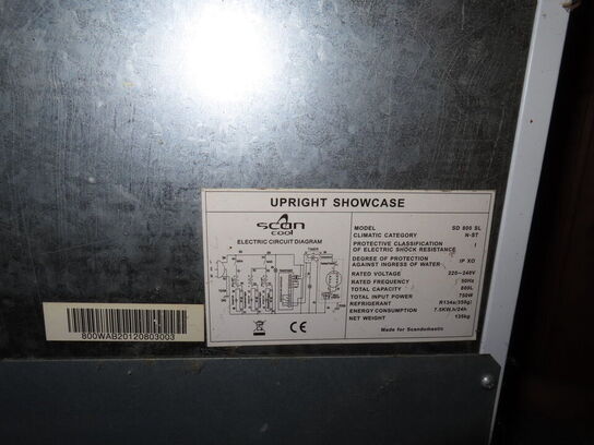 Displaykøleskab, SCANCOOL SD 800 SL