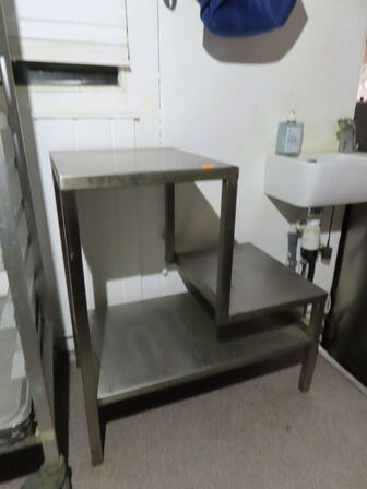 Bakkevogn og rustfri skammel/bord