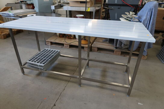 Rustfri stålbord 180x70xH90cm