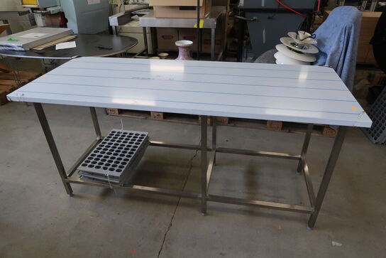 Rustfri stålbord 180x70xH90cm