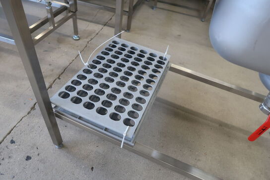 Rustfri stålbord m. vask 160x65xH90cm