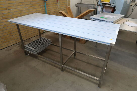 Rustfri stålbord 180x70xH90cm