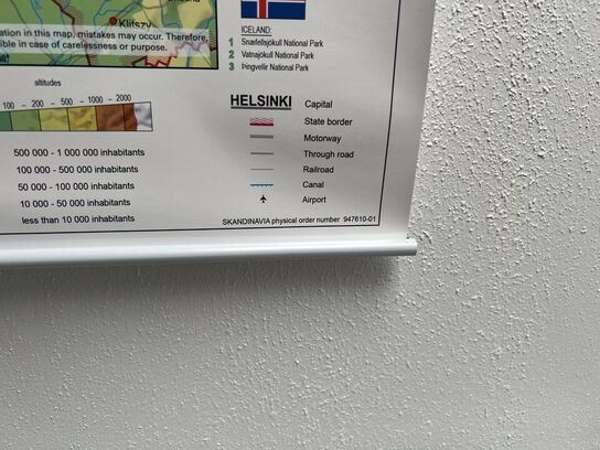 Whiteboard, Skandinavienskort og fotorammer