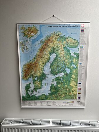 Whiteboard, Skandinavienskort og fotorammer