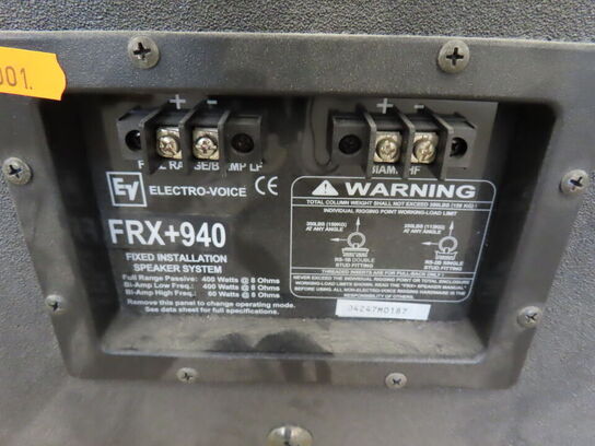2 stk Højtalere ELECTRO-VOICE FRX+940