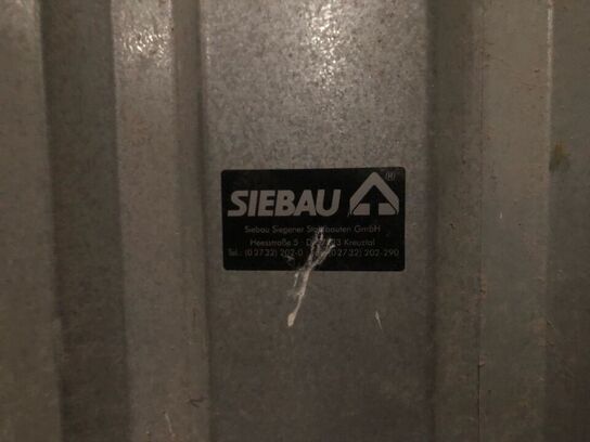 Materialcontainer uden indhold og nøgle