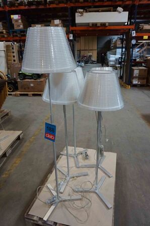 4 stk Marset Standerlamper Hvid/alustel (MOMSFRI)