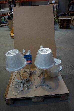 4 stk Marset Bordlamper Hvid/alustel (MOMSFRI)