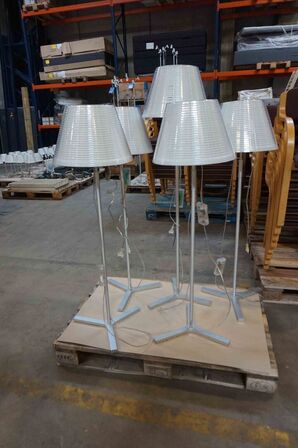 4 stk Marset Standerlamper Hvid/alustel (MOMSFRI)