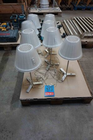 8 stk Marset Bordlamper Hvid/alustel (MOMSFRI)