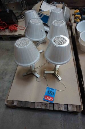 6 stk Marset Bordlamper Hvid/alustel (MOMSFRI)