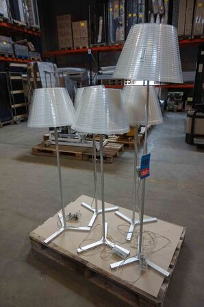 4 stk Marset Standerlamper Hvid/alustel (MOMSFRI)