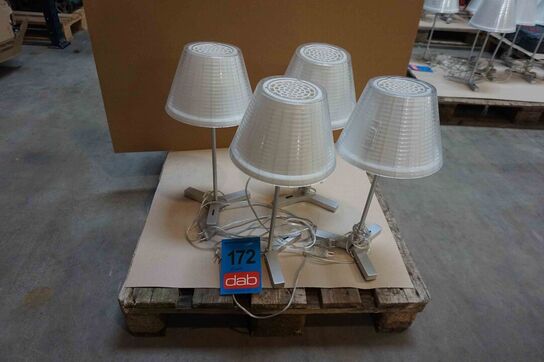 4 stk Marset Bordlamper Hvid/alustel (MOMSFRI)