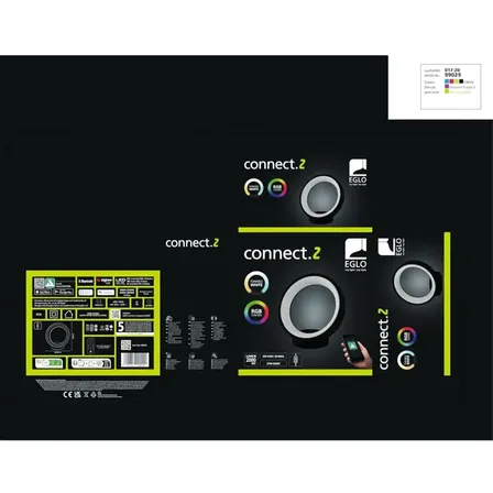 Eglo marghera-c bordlampe smart-home sort m. rgb cct(ubrugt)