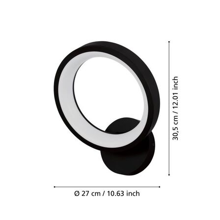 Eglo marghera-c bordlampe smart-home sort m. rgb cct(ubrugt)