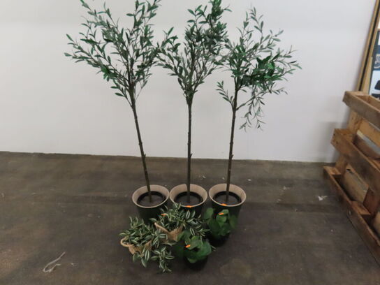 Parti kunstige blomster