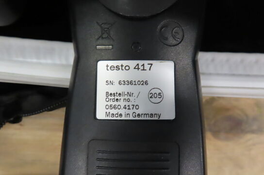 Måleudstyr til ventilation TESTO